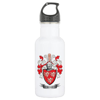 Ross Family Crest Coat of Arms Stainless Steel Water Bottle