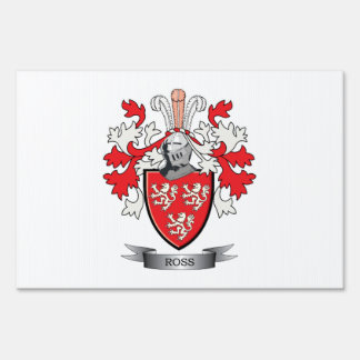 Ross Family Crest Coat of Arms Yard Sign