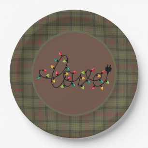 Ross Hunting  Scottish Clan Tartan Christmas Paper Plates