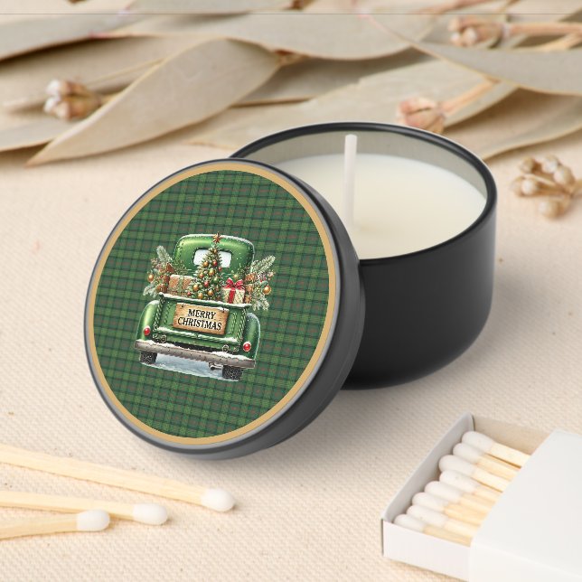 Ross Hunting Scottish Tartan Christmas/Wedding Mini Candle Favors (Insitu)