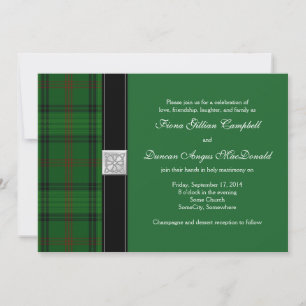 Ross Hunting Tartan Celtic Wedding Invitation