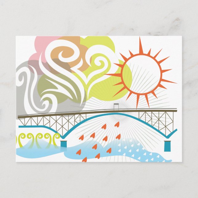 Ross Island Bridge Portland Postcard (Front)