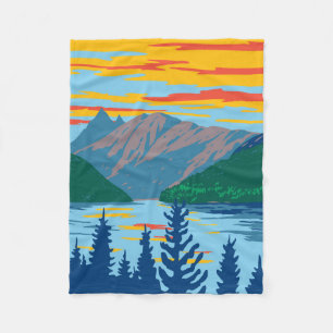 Ross Lake Washington Fleece Blanket