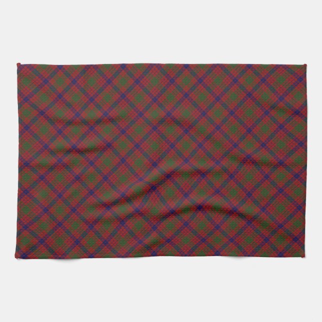 Ross Scottish Clan Tartan Design Kitchen Towel (Horizontal)