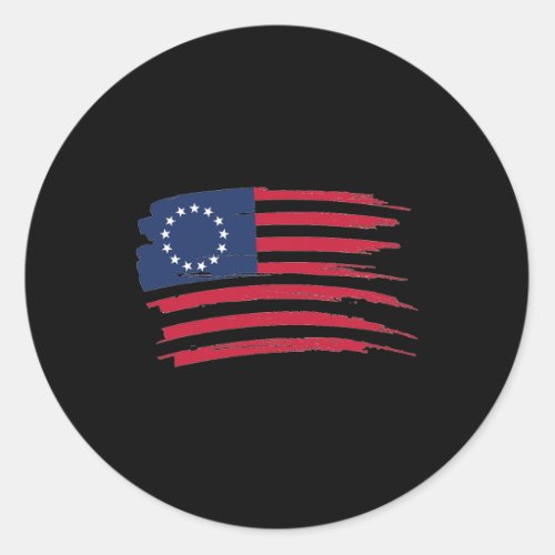 Ross Shirt 4th Of July American Flag 1776 Vintage  Classic Round Sticker