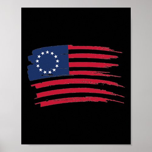 Ross Shirt 4th Of July American Flag 1776 Vintage  Poster