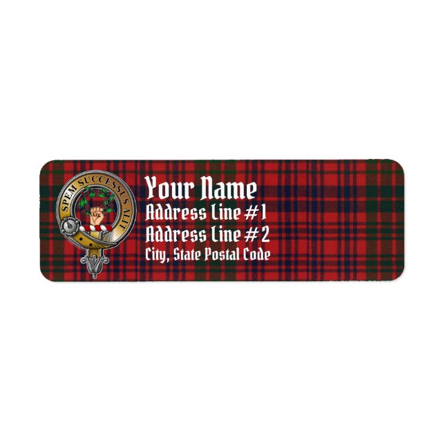 Ross Tartan & Badge Label (Front)