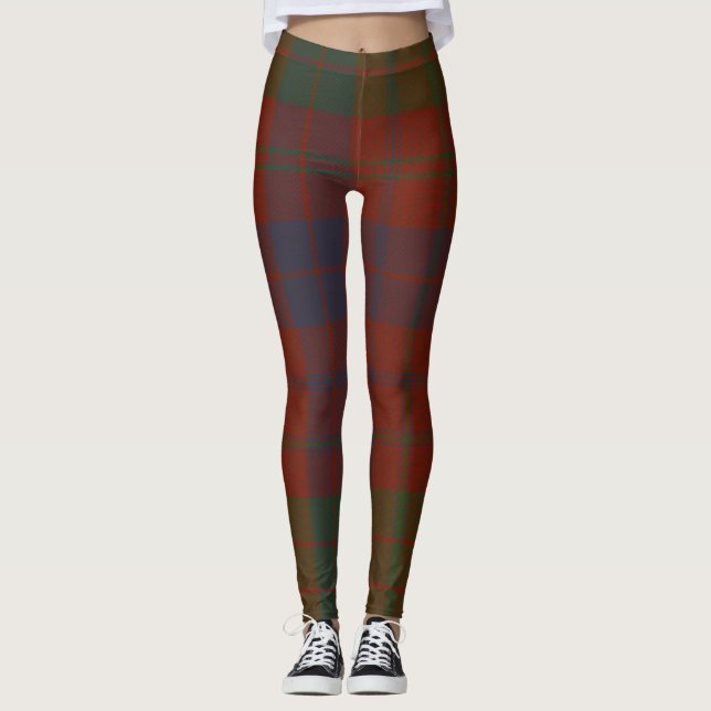 Ross Tartan Clan Plaid Leggings (Front)
