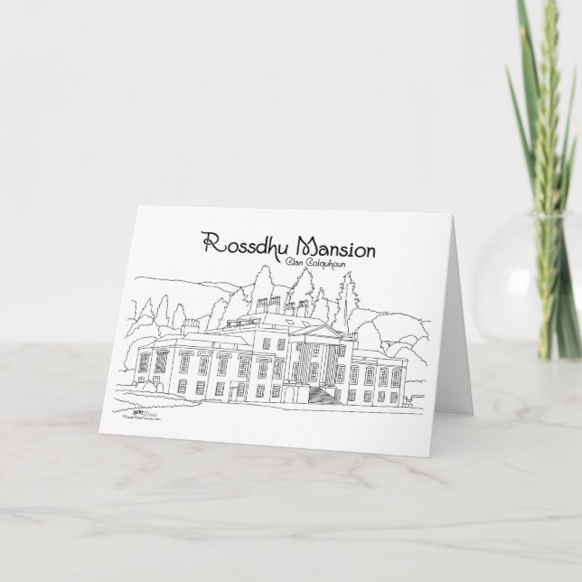 Rossdhu Mansion Scotland Card (Front)