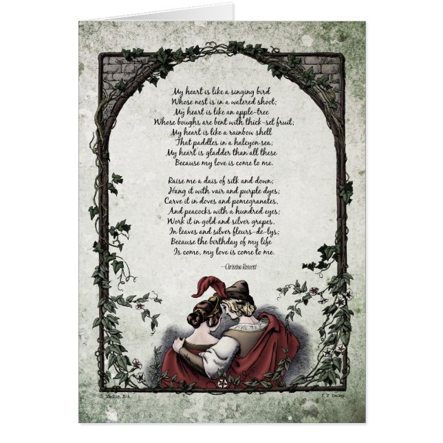Rossetti "Love" Victorian Art Card (Front)