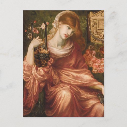 Rossetti Roman Harp Player Postcard