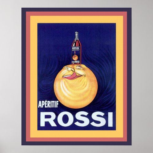 Rossi Apertif Vintage Ad Poster 16 x20