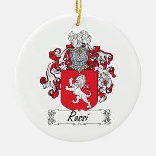 Rossi Family Crest Ceramic Ornament
