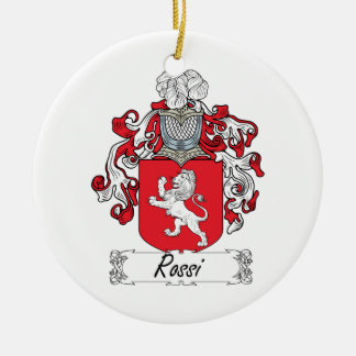 Rossi Family Crest Ceramic Ornament