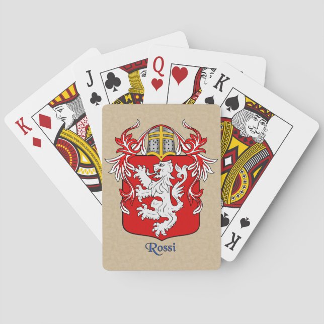 Rossi Heraldic Shield and Mantle Poker Cards (Back)