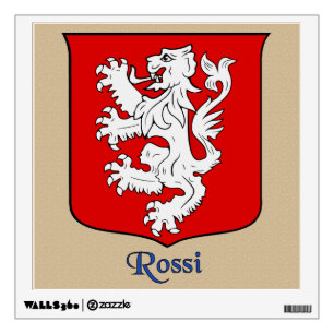 Rossi Historical Shield on Burlap Style Wall Sticker