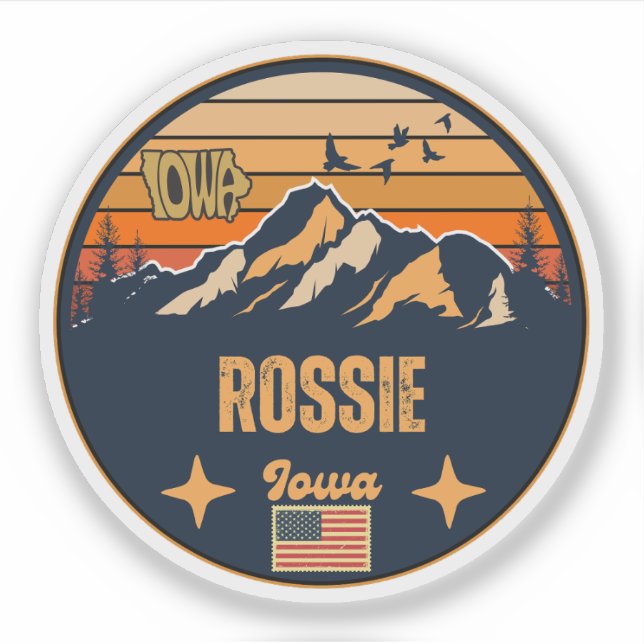 Rossie, Iowa Sticker (Front)