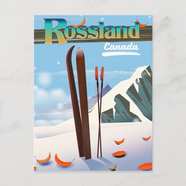 Rossland Canada travel poster. Postcard (Front)