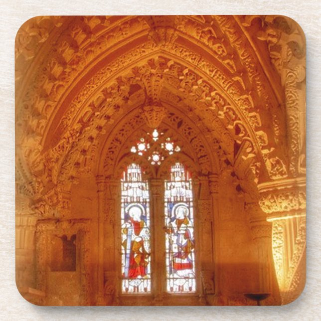 Rosslyn Chapel Interior Drink Coaster (Front)