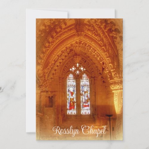Rosslyn Chapel Interior Greeting Card