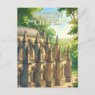 Rosslyn Chapel Scotland Postcard
