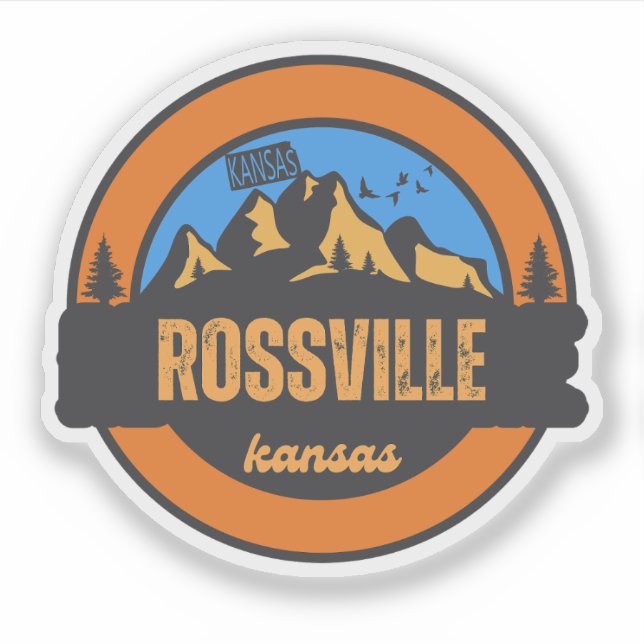 Rossville, Kansas Sticker (Front)