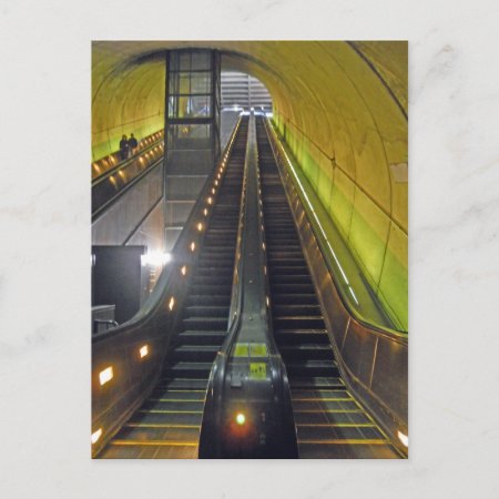 Rossyln Metro Station Escalators Arlington Va Postcard