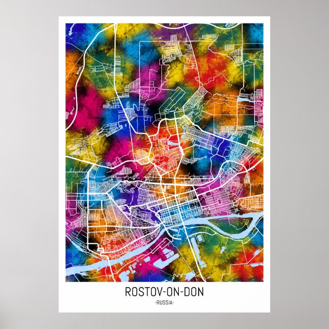 Rostov-on-Don Russia City Map Poster (Front)