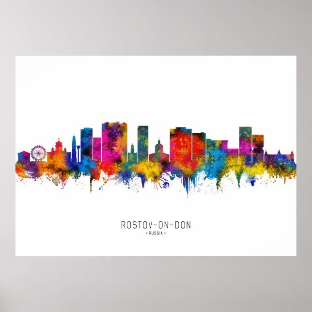 Rostov-on-Don Russia Skyline Poster (Front)