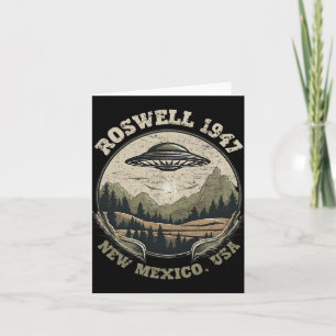 Roswell 1947 Abduction New Mexico Ufo Vintage Alie Card