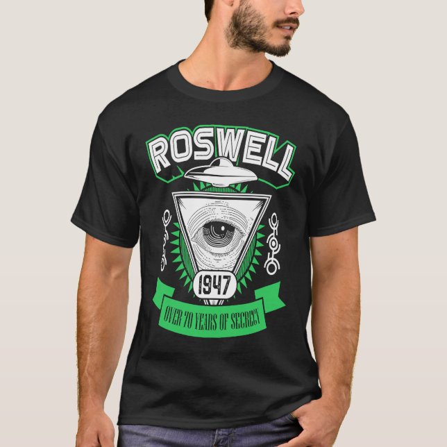 Roswell 1947 Alien Area 51 Conspiracy Theory T-Shirt (Front)