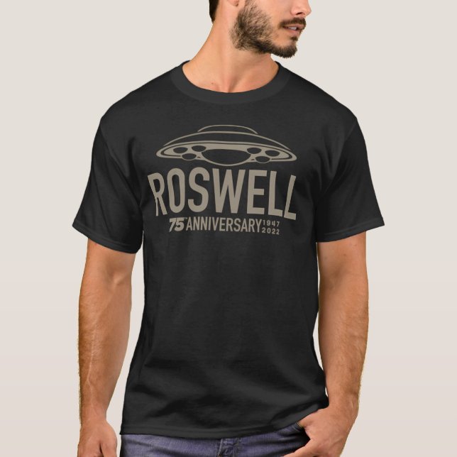 Roswell 75Th Anniversary 1947 - 2022 Grey T-Shirt (Front)
