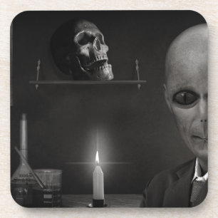 roswell alien beverage coaster
