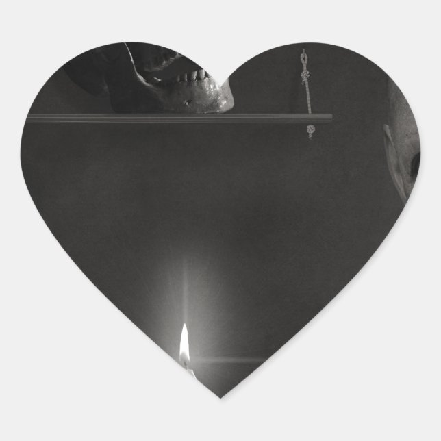 roswell alien heart sticker (Front)