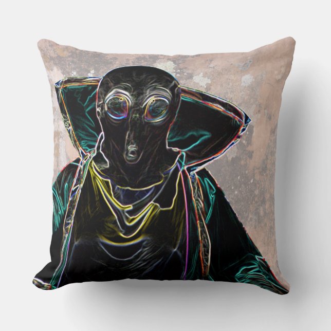 Roswell Aliens Throw Pillow (Front)