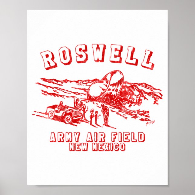 Roswell Army Air Field New Mexico  Poster (Front)