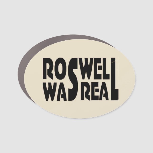 Roswell crash of alien spaceship was real car magnet (Front)