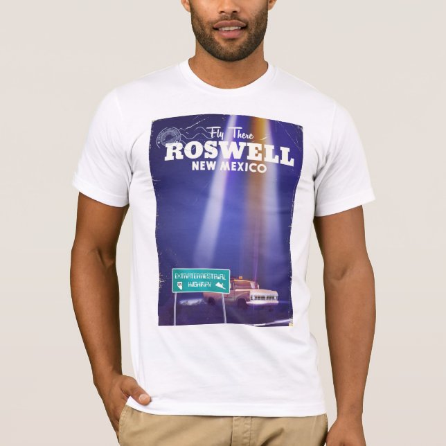 Roswell Extraterrestrial Highway travel poster T-Shirt (Front)