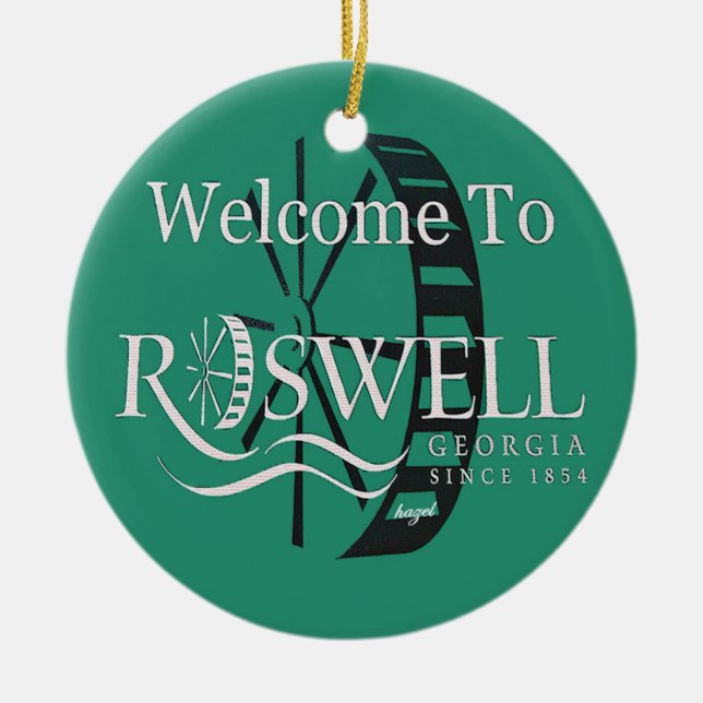 Roswell Georgia, Merry Christmas Y'all Ornaments (Front)