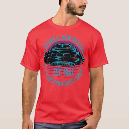 Roswell incident 1947 flying saucer distressed gru T_Shirt