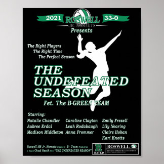 Roswell Jr. Hornets Undefeated Season Poster