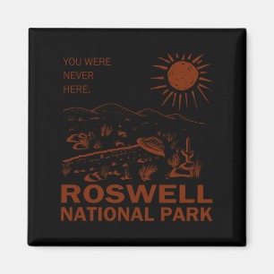 Roswell National Park Ufo Flying Saucer Aliens _1  Magnet