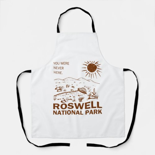 Roswell National Park UFO Flying Saucer Aliens Apron