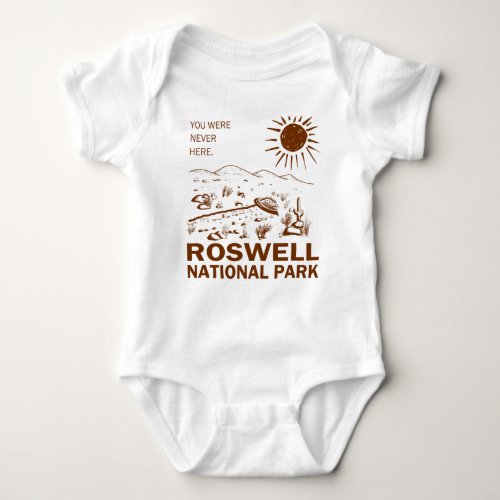 Roswell National Park UFO Flying Saucer Aliens Baby Bodysuit