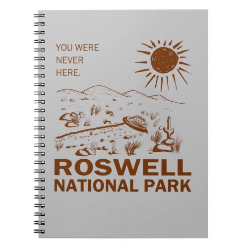 Roswell National Park UFO Flying Saucer Aliens Notebook