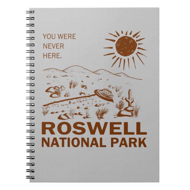 Roswell National Park UFO Flying Saucer Aliens Notebook (Front)