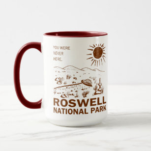Roswell National Park UFO Flying Saucer Aliens T-S Mug