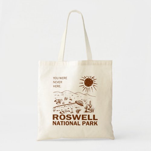Roswell National Park UFO Flying Saucer Aliens T_S Tote Bag