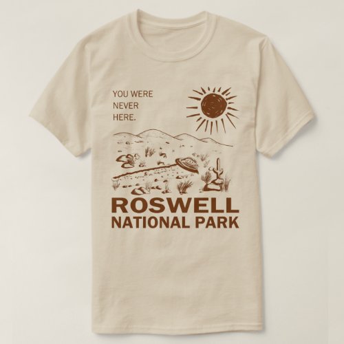 Roswell National Park UFO Flying Saucer Aliens T_Shirt