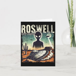 Roswell New Mexico 1947 Alien Abduction Ufo Crash  Card